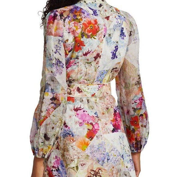 ❌ SOLD❌ Zimmermann Prima Floral Belted Shirtdress - Picture 5 of 16